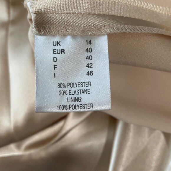 Elegant Gina Bacconi Satin Gown 10 Gold Floral Embroidery Formal HOCO Luxurious - Picture 3 of 15